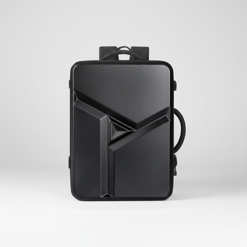 50L ABS Hard Shell Expandable Travel Backpack – 17" Laptop Compartment, USB Charging, Waterproof