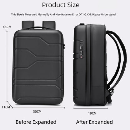 Hard Shell E-Sports Backpack 16.8" – Anti-Theft Expandable Laptop Bag