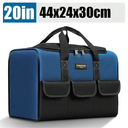Square Electrician Tool Bag – Waterproof Polyester, Multi-Pocket, Large Capacity, 14" / 17" / 20"