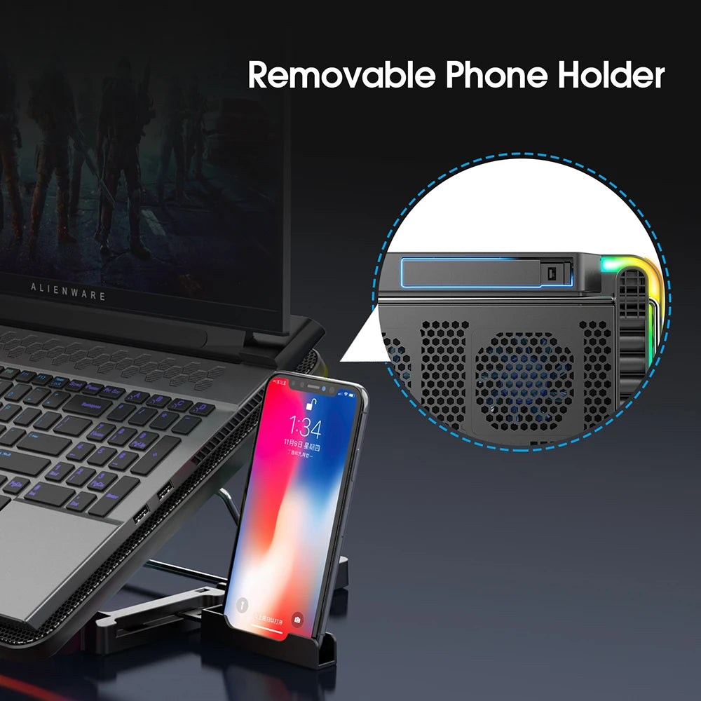 Laptop Cooling Pad 15.6-17.3inch with 6 Quiet