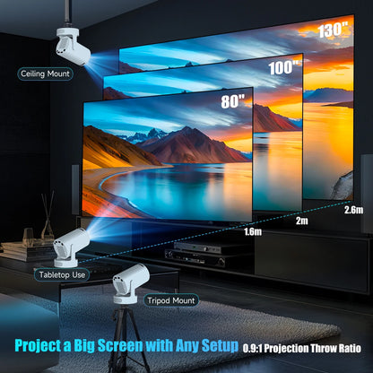 HY300 Pro + Projector 4K 720P With 5W Speaker