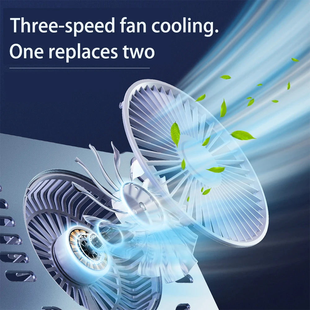Laptop Stand with Cooling Fan Aluminum Alloy Adjustable Holder for 11 to 16 Inch MacBook Dell Lenovo Gaming Laptops