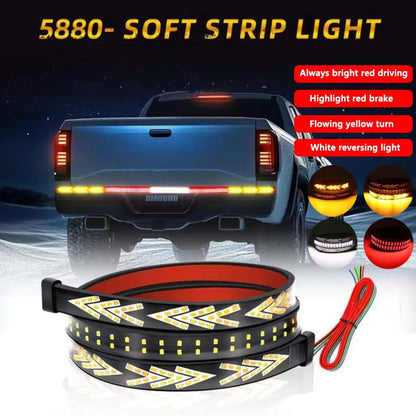 Flexible LED Tail Light Bar Strip – Brake, Turn Signal, Reverse & DRL, IP67, 12–24V, 1M–2.4M
