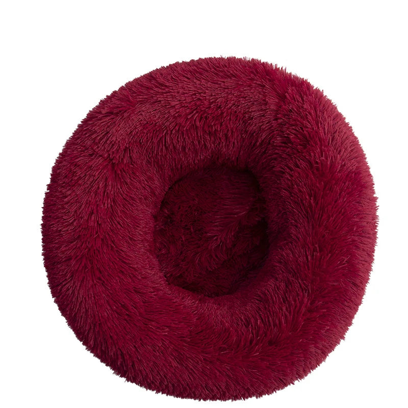 Calming Donut Pet Bed – Orthopedic Round Bed for Dogs and Cats
