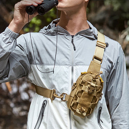 Tactical Sling Chest Bag with MOLLE Webbing – Crossbody & Outdoor