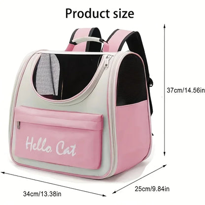 Large Capacity Collapsible Pet Backpack – Mesh Vent Carrier for Cats and Small Dogs