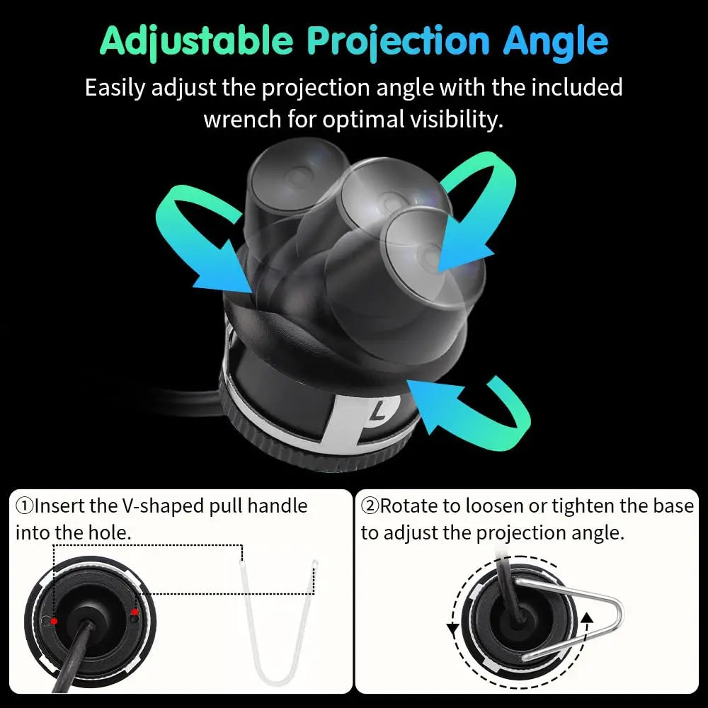 Angel Wing Car Door Projector Lights – Welcome Light, Mirror Mount, 30s Auto-Off