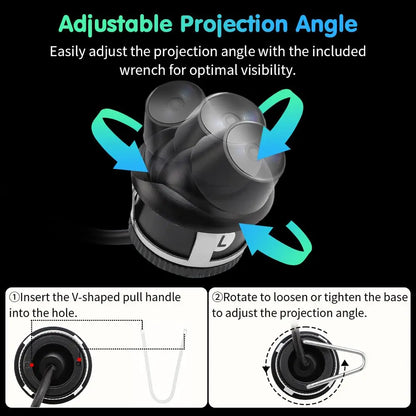 Angel Wing Car Door Projector Lights – Welcome Light, Mirror Mount, 30s Auto-Off