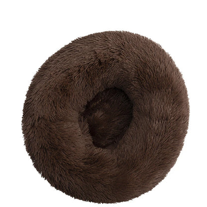 Calming Donut Pet Bed – Orthopedic Round Bed for Dogs and Cats