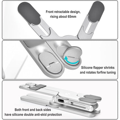 Foldable Laptop Stand 360 Degree Rotation Adjustable Aluminum Alloy Notebook Holder for 10 to 17 Inch Laptops