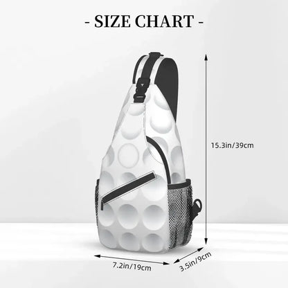 Golf Ball Pattern Sling Bag – Men's Crossbody Chest Bag for Travel, Hiking & Outdoor