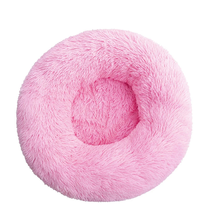 Calming Donut Pet Bed – Orthopedic Round Bed for Dogs and Cats