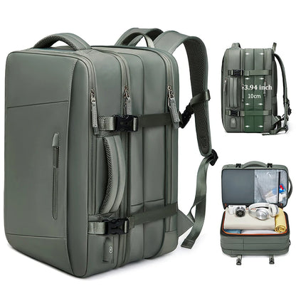 39L Expandable Laptop Backpack with USB Charging – Men & Women