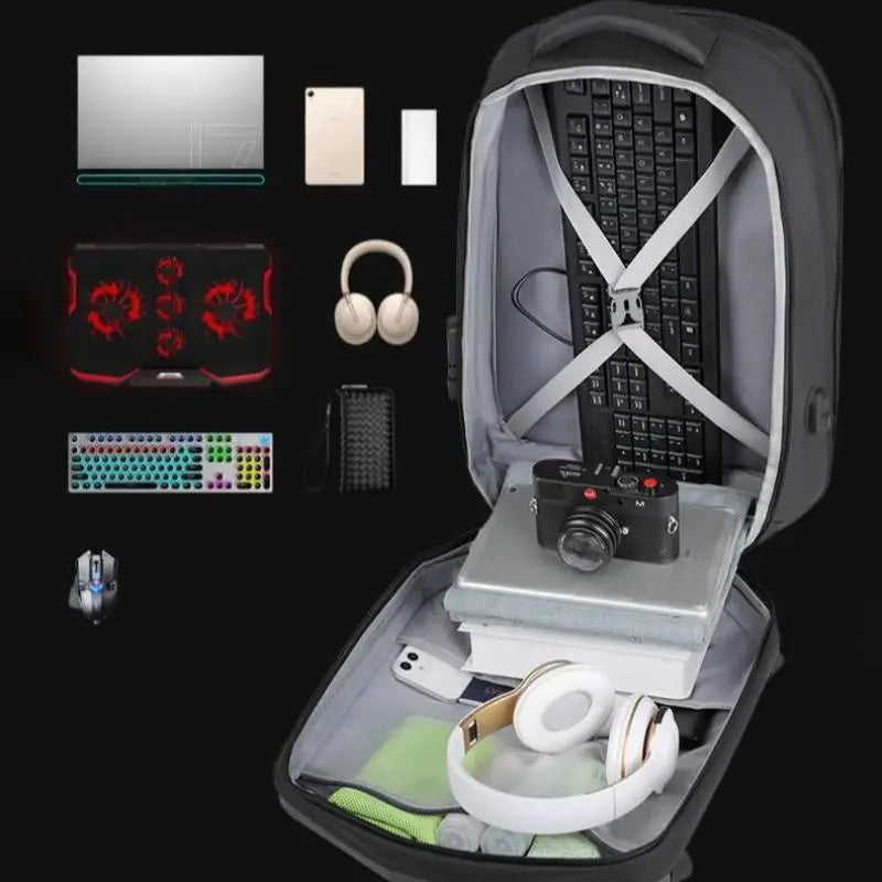 Hard Shell Backpack 18" Large Capacity – Anti-Theft E-Sports & Travel Bag