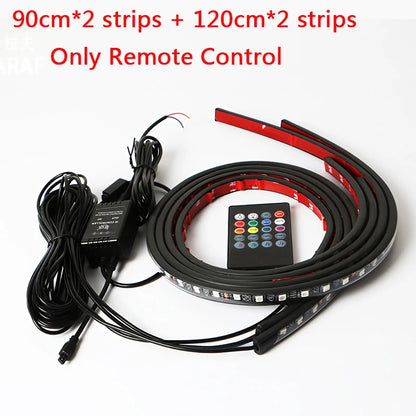 RGB LED Car Underbody Light Kit with App & Remote Control 12V