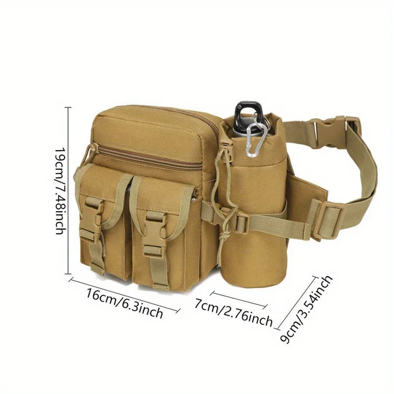 6L Tactical Waist Pack with Water Bottle Holder – Hiking & Outdoor