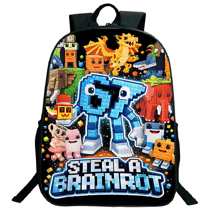 Brainrot 67 Kids School Backpack – Funny Number Print, Lightweight Daypack for Boys & Girls