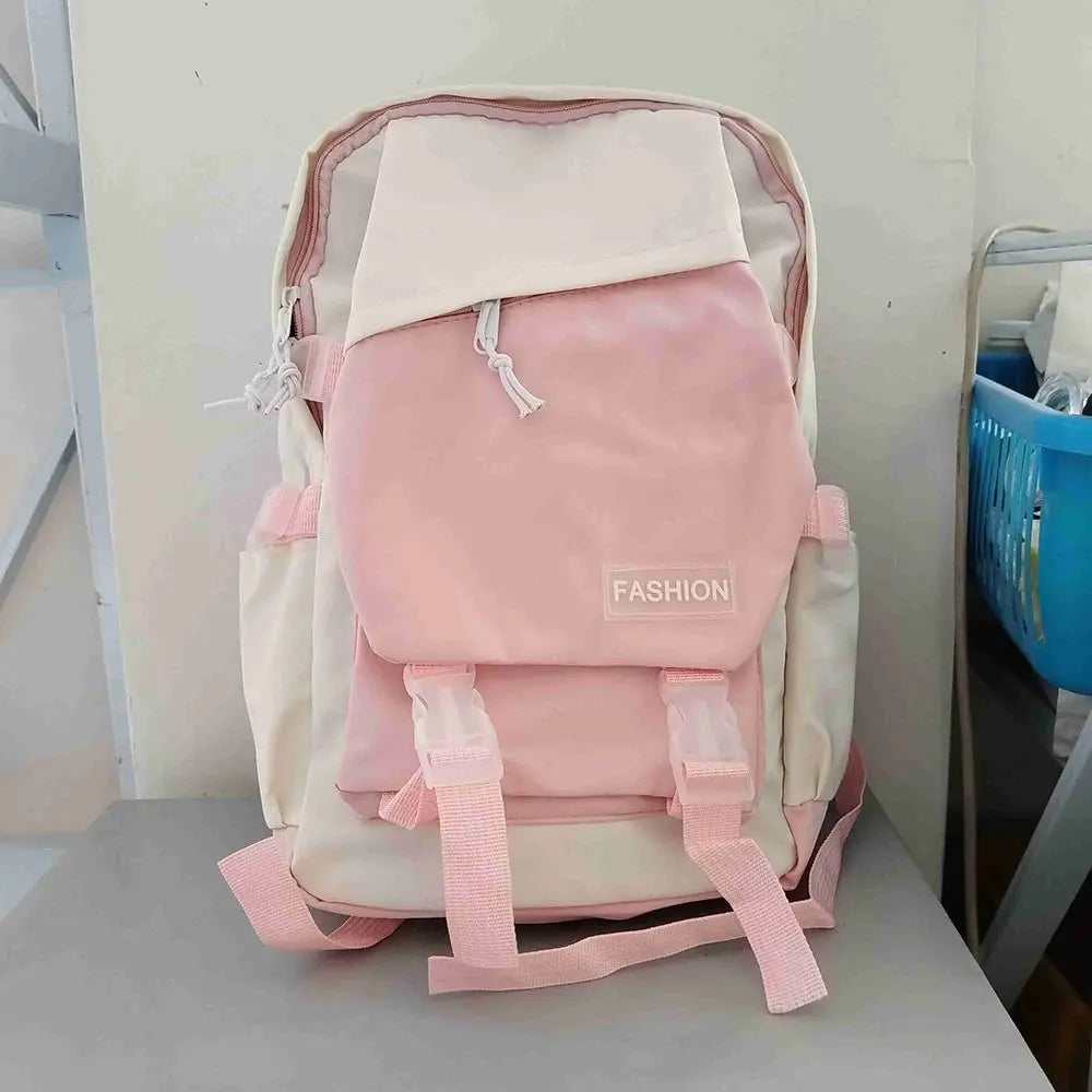 Nylon School Backpack with Optional Accessories