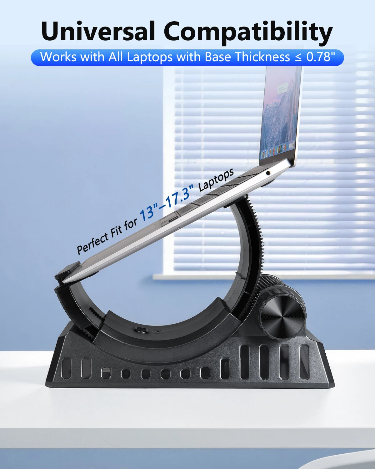 Vertical Laptop Stand Dual Slot Desk Organizer