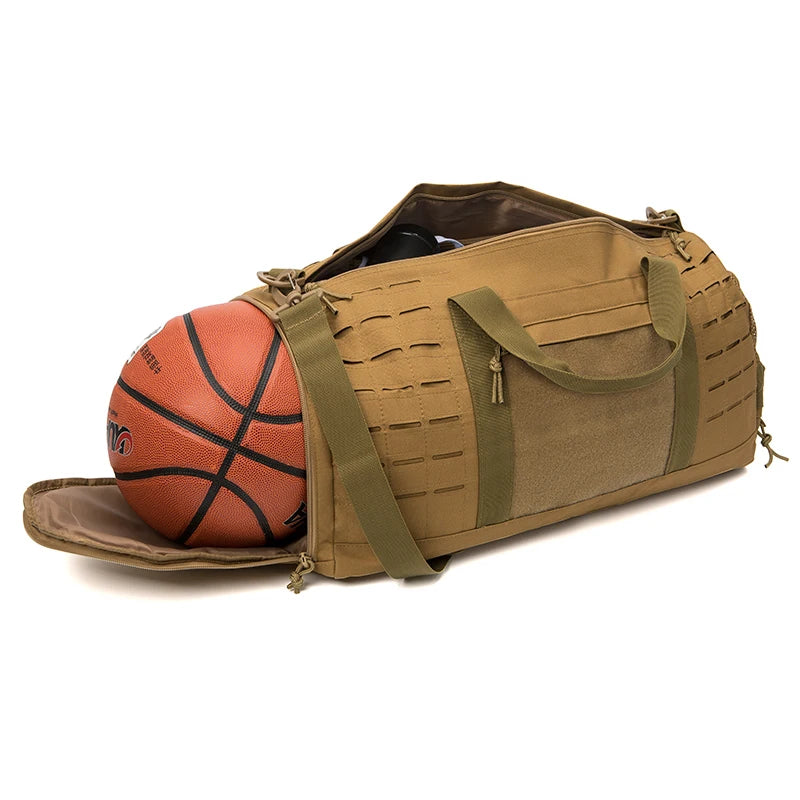 40L Tactical Duffle Bag with Shoe Compartment – Gym, Travel & Outdoor