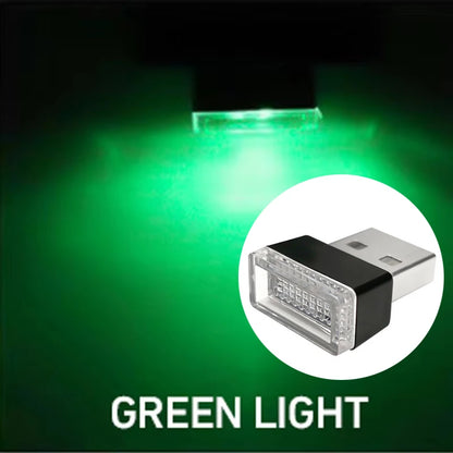 Mini USB LED Car Interior Ambient Light Decorative Plug-In Lamp