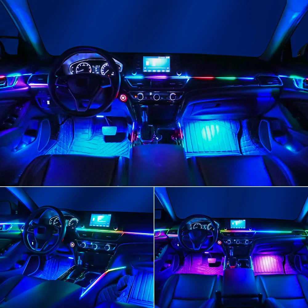Car Interior Symphony Ambient Light Kit – 6 to 22-in-1, 213 Colors, Bluetooth App Control
