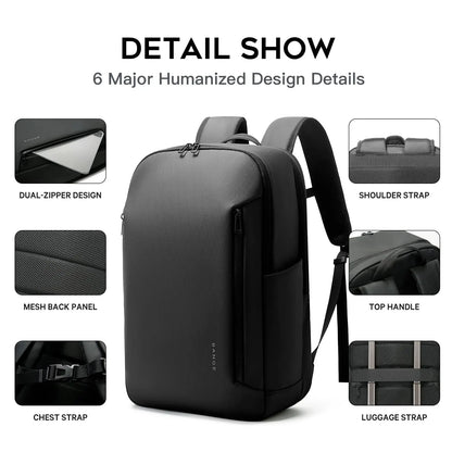 Lightweight TPU Laptop Backpack 15.6" with YKK Zipper – Multi-Pocket Business Bag