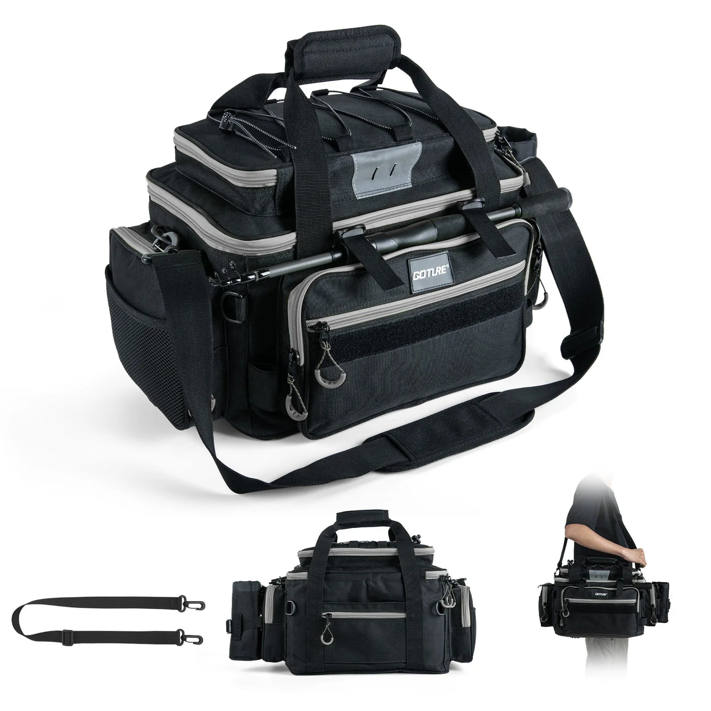 Large Fishing Tackle Bag – Water-Resistant Shoulder Bag
