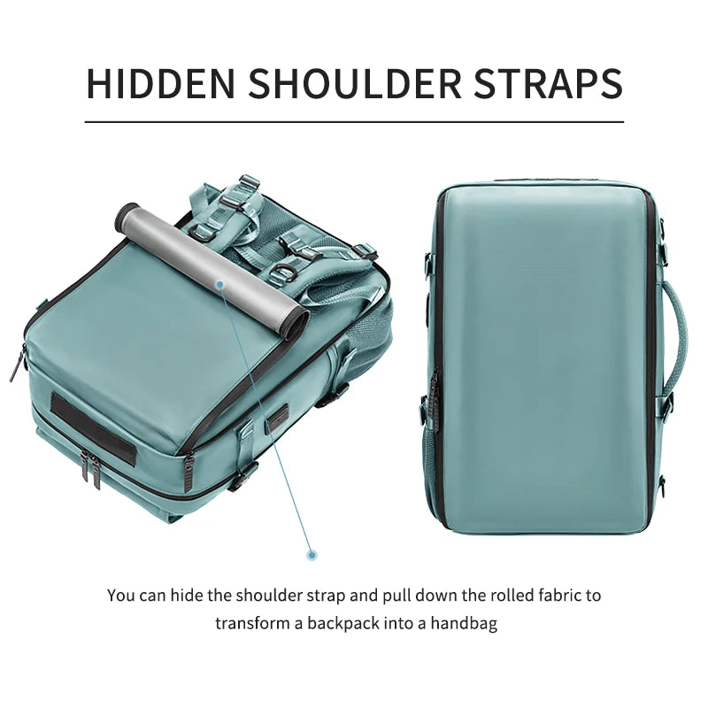 Women's 40L Travel Backpack with USB Charging Port, Shoe Bag & Laptop Sleeve