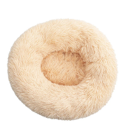 Calming Donut Pet Bed – Orthopedic Round Bed for Dogs and Cats