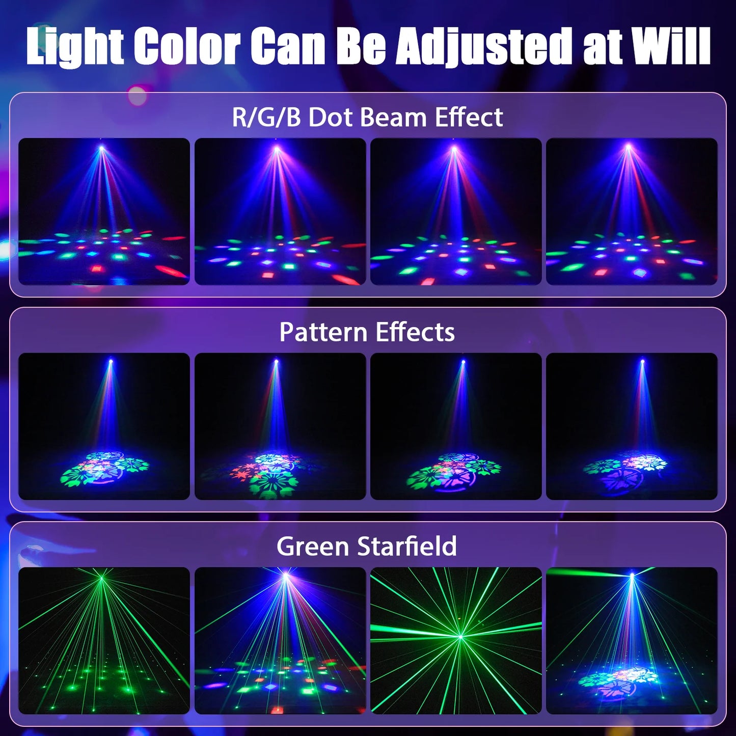 Mini 30W Beam Pattern Moving Head Light RGB DMX