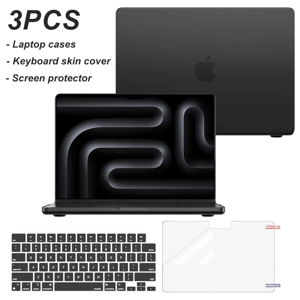 MacBook Hard Shell Case – Matte, Fingerprint-Resistant, Fits Pro 13–16 & Air 13–15 (M1–M5)
