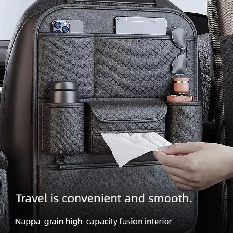 Multi-Pocket Car Seat Back Organizer High Capacity Backseat Storage Bag