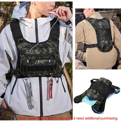 Running Hydration Vest Chest Pack with Water Bladder Compartment