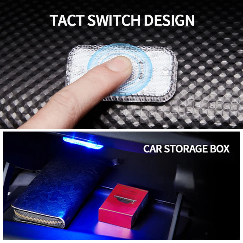 USB Rechargeable Touch Sensor 6 LED Car Interior Reading Light Wireless Magnetic Lamp