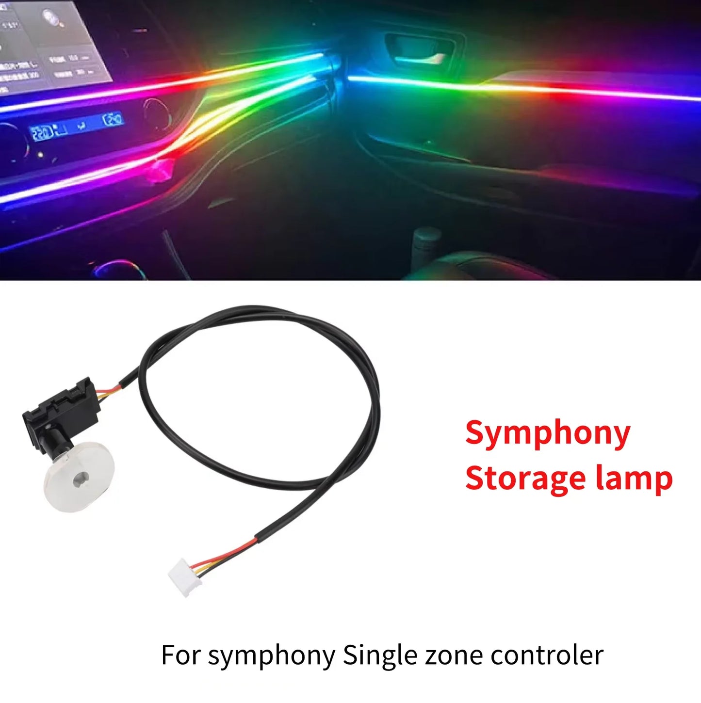 RGB Acrylic Car Ambient Light Bar 35cm 75cm 110cm APP Controlled