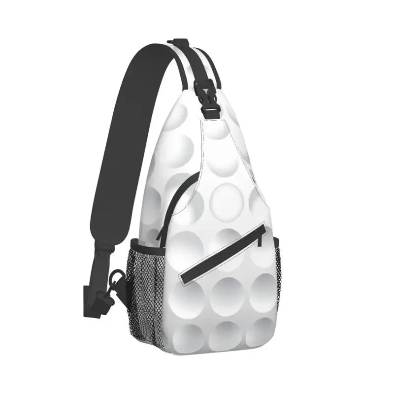 Golf Ball Pattern Sling Bag – Men's Crossbody Chest Bag for Travel, Hiking & Outdoor