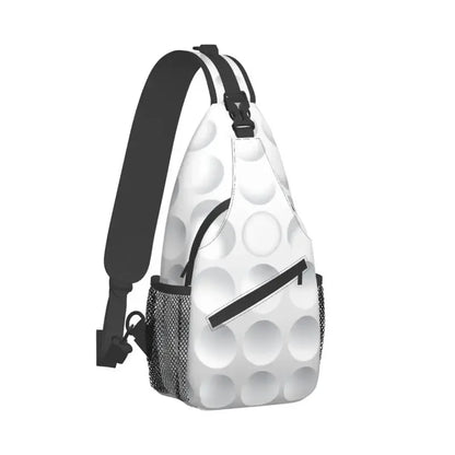 Golf Ball Pattern Sling Bag – Men's Crossbody Chest Bag for Travel, Hiking & Outdoor