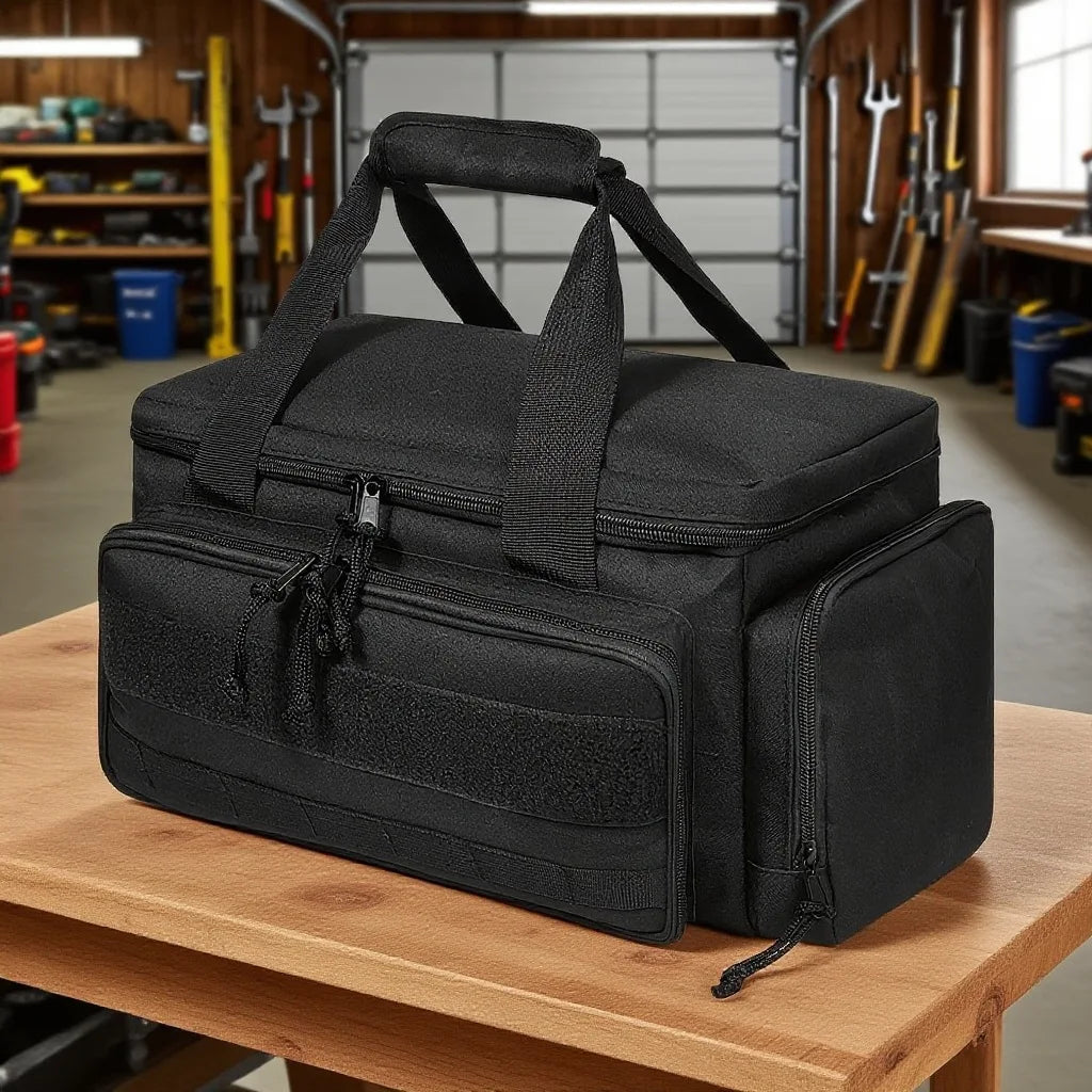 14" Heavy Duty Tactical Tool Bag – Non-Slip Base, Multi-Pocket, Polyester, Handyman Carpenter Organizer