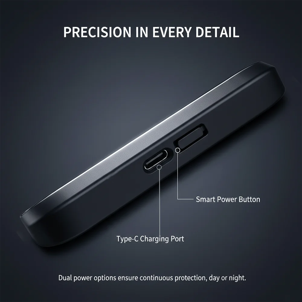 Solar LED Windshield Ambient Light with USB-C Charging and Suction Mount