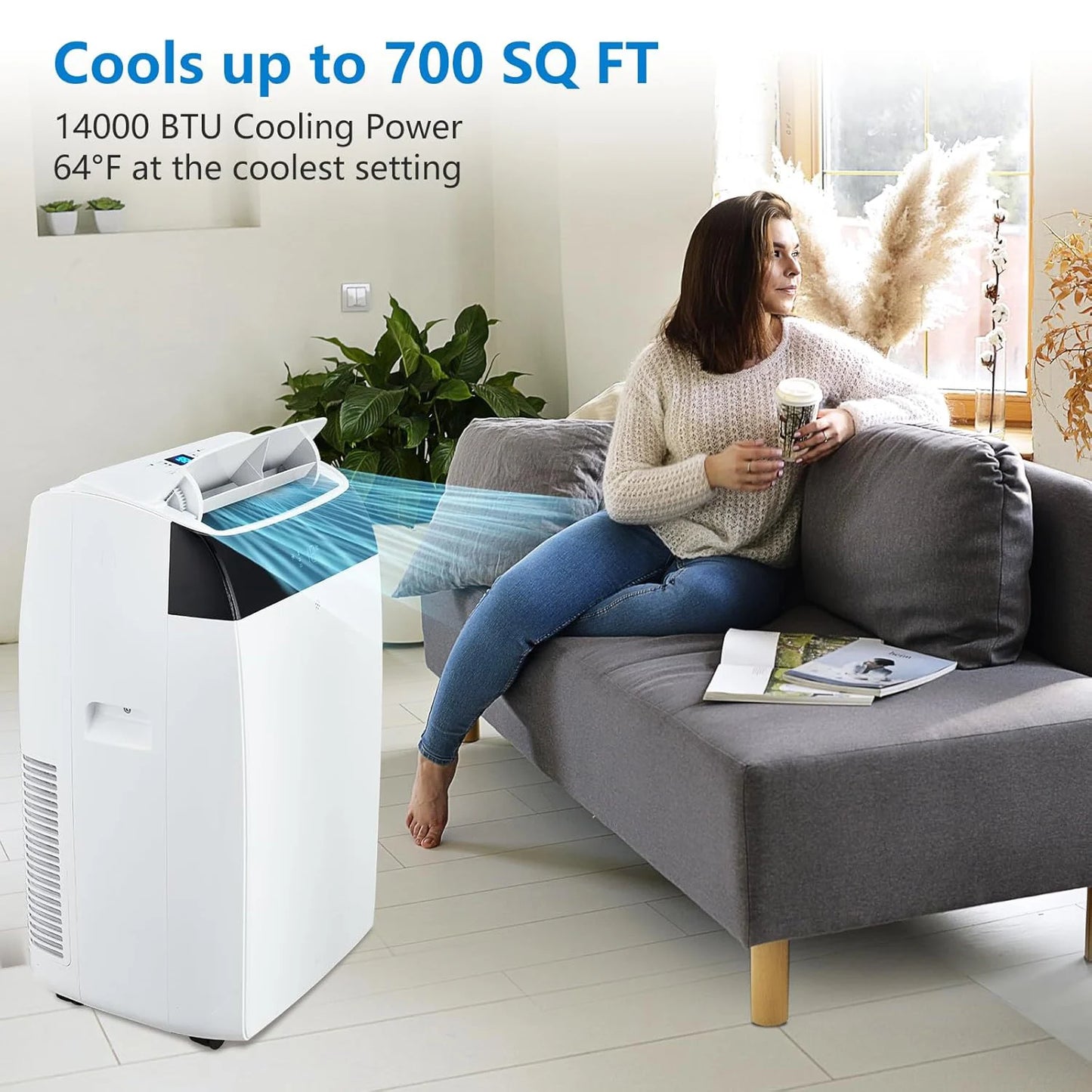 14000 BTU Portable Air Conditioners, 3-In-1 Free Standing