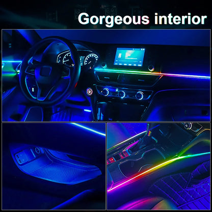 Car Interior Symphony Ambient Light Kit – 6 to 22-in-1, 213 Colors, Bluetooth App Control