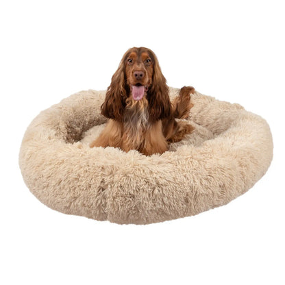 Calming Donut Pet Bed – Orthopedic Round Bed for Dogs and Cats