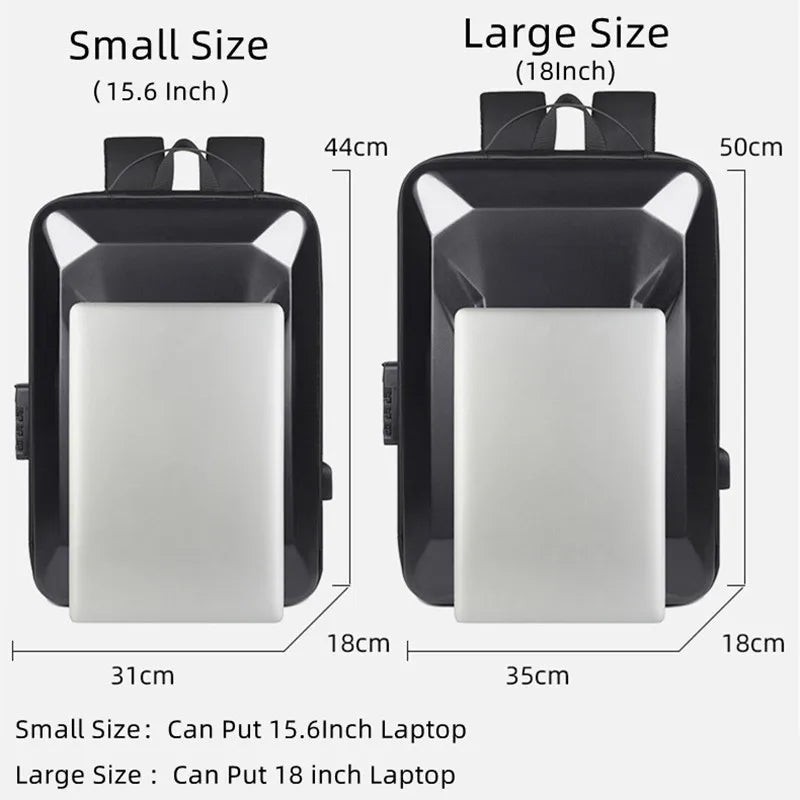 Hard Shell E-Sports Backpack – Anti-Theft Lock, 15.6" or 18" Laptop