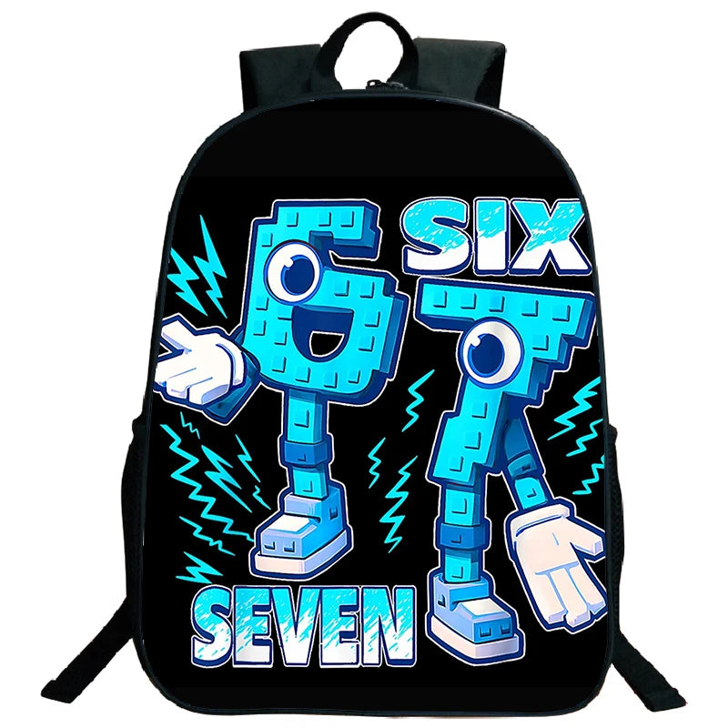 Brainrot 67 Kids School Backpack – Funny Number Print, Lightweight Daypack for Boys & Girls