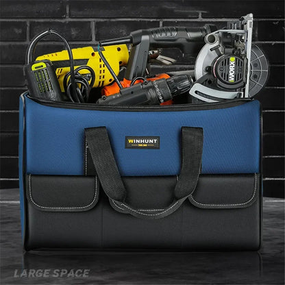 Square Electrician Tool Bag – Waterproof Polyester, Multi-Pocket, Large Capacity, 14" / 17" / 20"