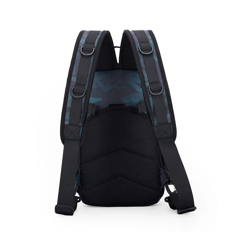 Outdoor Tactical Backpack – Oxford Embroidery, Rod Holder, Waterproof for Hiking, Fishing & Trekking