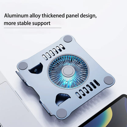 Laptop Stand with Cooling Fan Aluminum Alloy Adjustable Holder for 11 to 16 Inch MacBook Dell Lenovo Gaming Laptops
