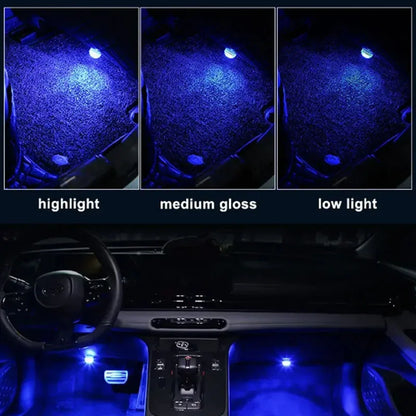 Wireless RGB LED Car Interior Ambient Lights with Remote Control 13 Colors