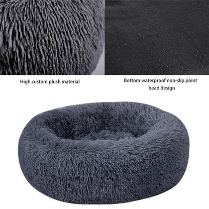 Calming Donut Pet Bed – Orthopedic Round Bed for Dogs and Cats